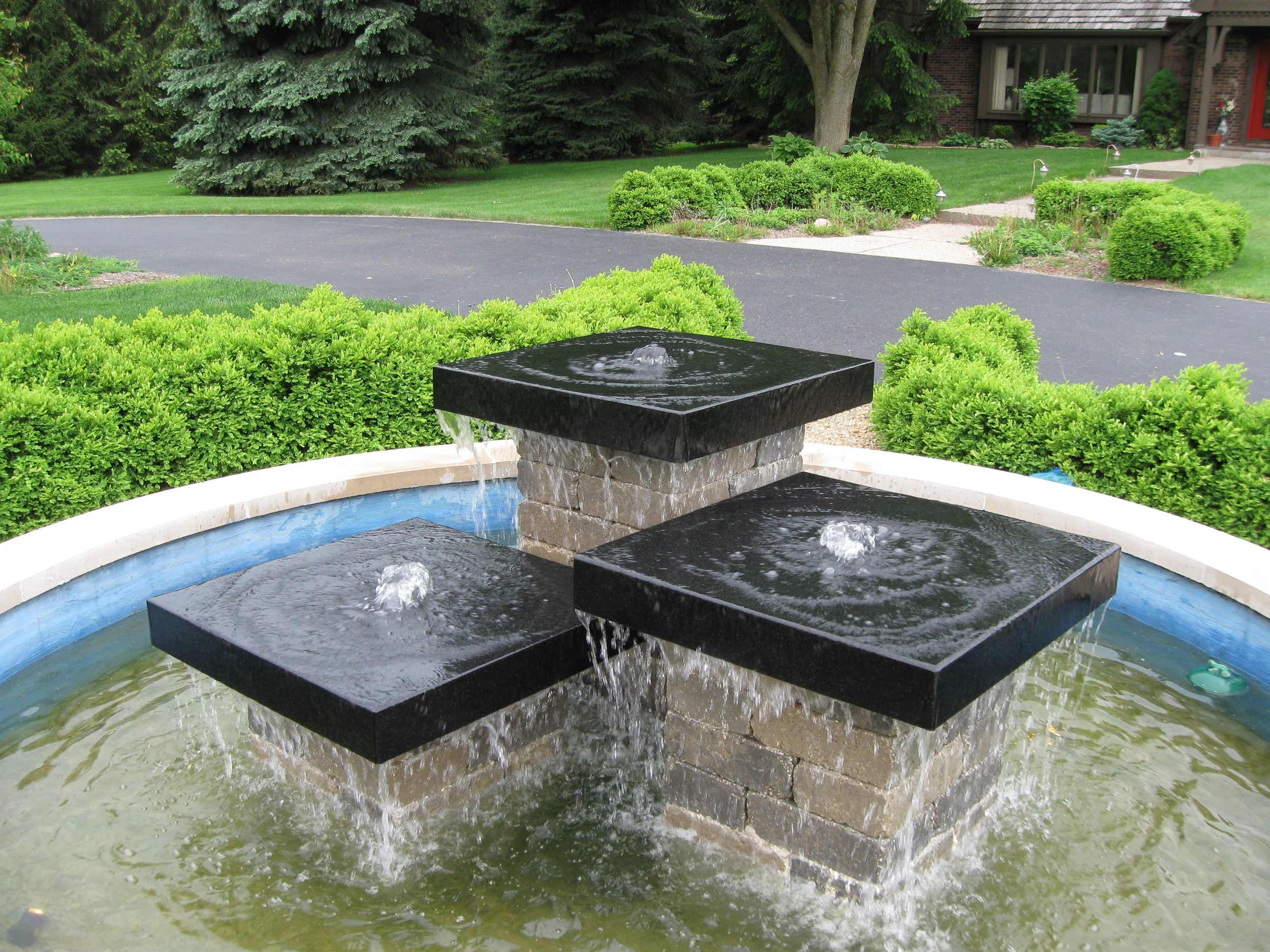 Black Granite Stone Fountain 2