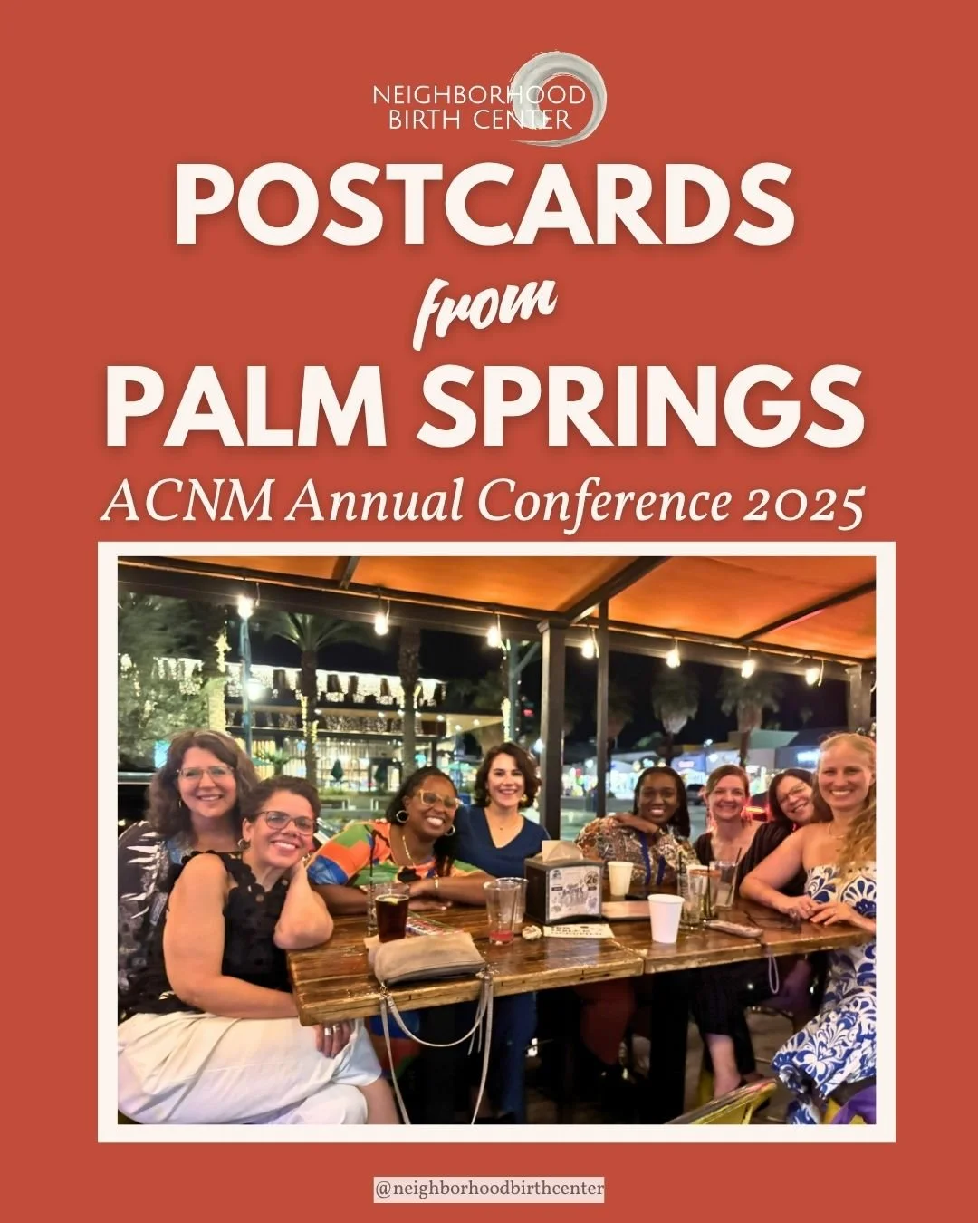 ☀️ SO much inspiration and sunshine! Our midwives Katherine Rushfirth (@krushcnm)and Dr. Jo-Anna Rorie loved attending the American College of Nurse-Midwives @acnmmidwives 70th Annual Conference in Palm Springs, California—learning, growing, an