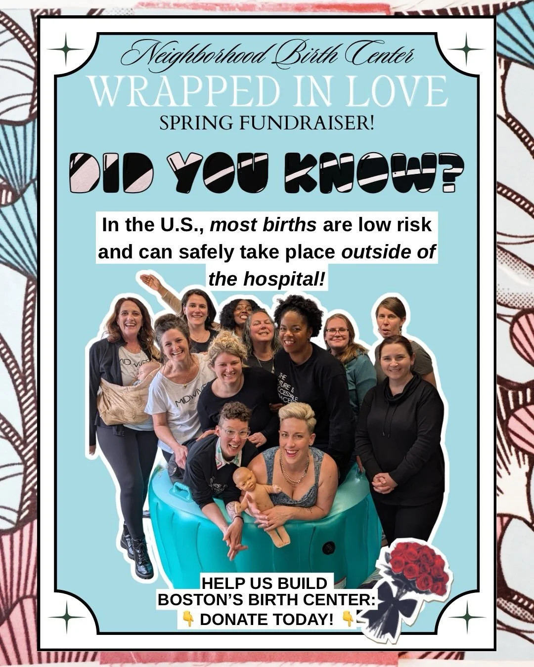 DID YOU KNOW?
🌷Birth centers are safe home-like health facilities, staffed by midwives, offering personalized care, with the potential to transform communitY health and wellbeing, beyond childbirth.
🌷In the US, as in Massachusetts, 98% of all birth