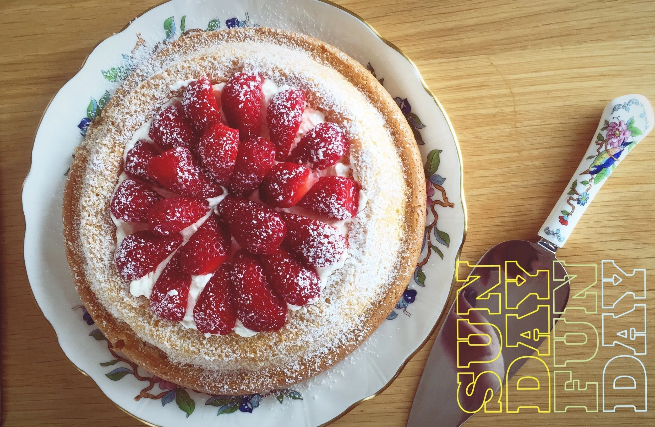 Strawberries and Cream Sponge