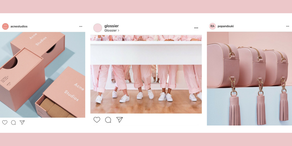 Image credit: Instagram.com/acnestudios , Instagram.com/glossier , Instagram.com/popandsuki