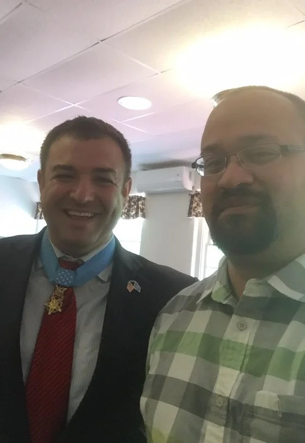Medal of Honor recipient Leroy Petry and Steve Aguilar