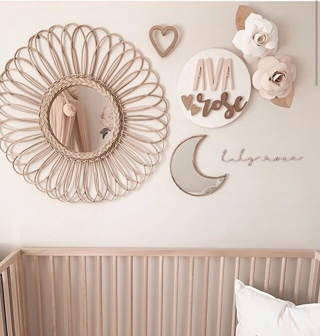 I spy our mini wall script in this beautiful shared girls room 💕💕