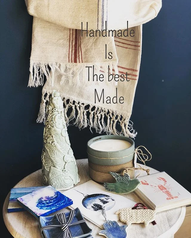 Handmade is the best made!❤️Shop local with us featuring an assortment of local artists and in house made pottery by BHA 🎄 special gifts of original artwork , decorative, functional and of various palates and mediums 🌟we will be open for Retail hou