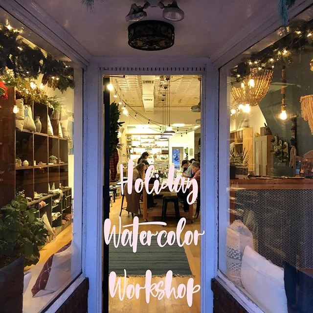 Captured some moments from yesterday&rsquo;s modern watercolor workshop with a holiday theme !instructor @priyamjancosko provided great instruction and inspiration for this light thoughtful driven art expression:) Happy to see everyone had fun and ha