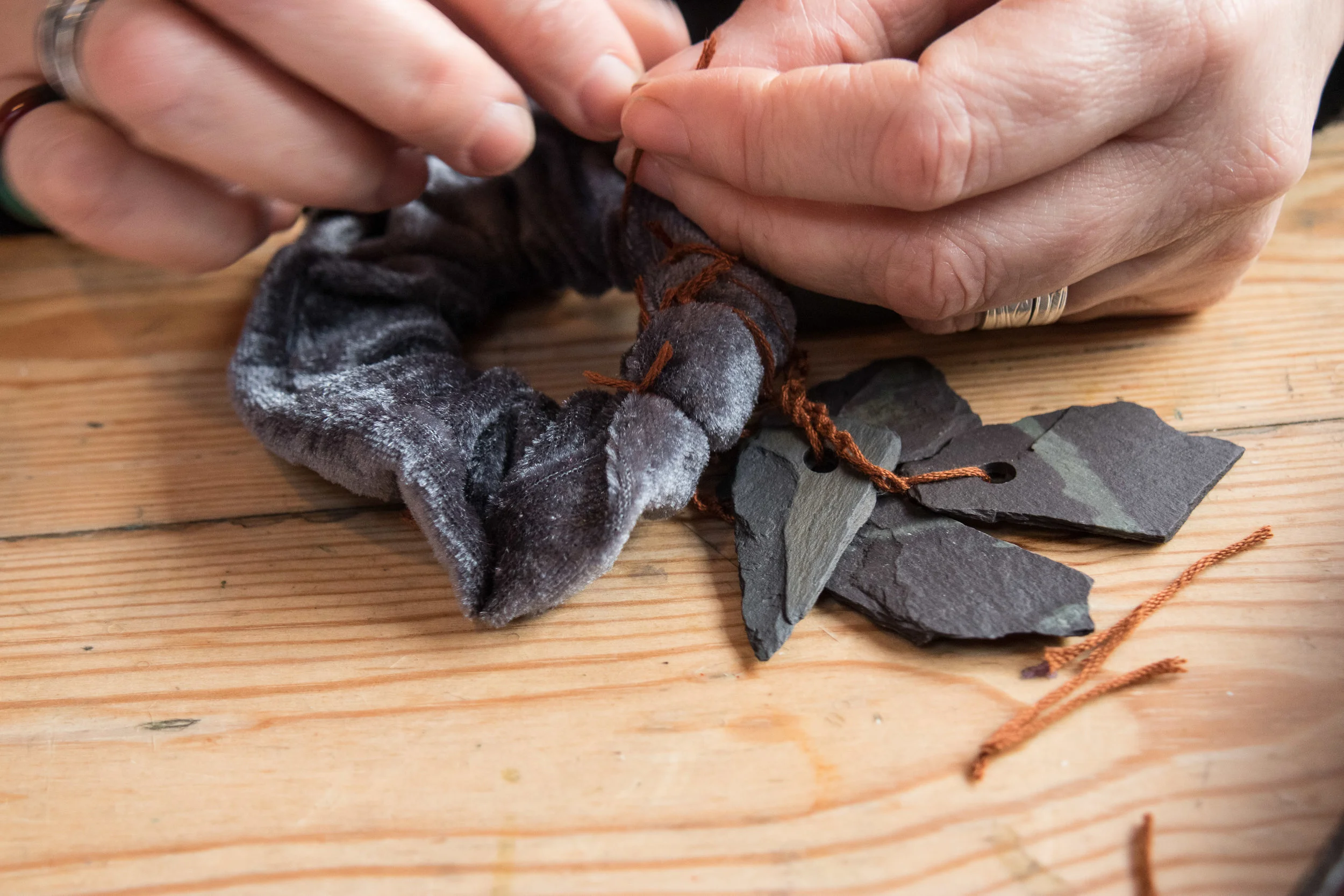 Working with Dinorwig (Chwarel y Mynydd) slate, February 2019