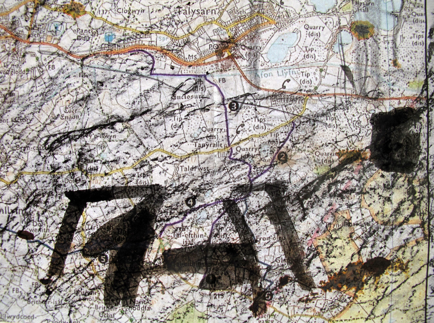 Jwls’ map of Merched Chwarel’s Tal y Sarn walk