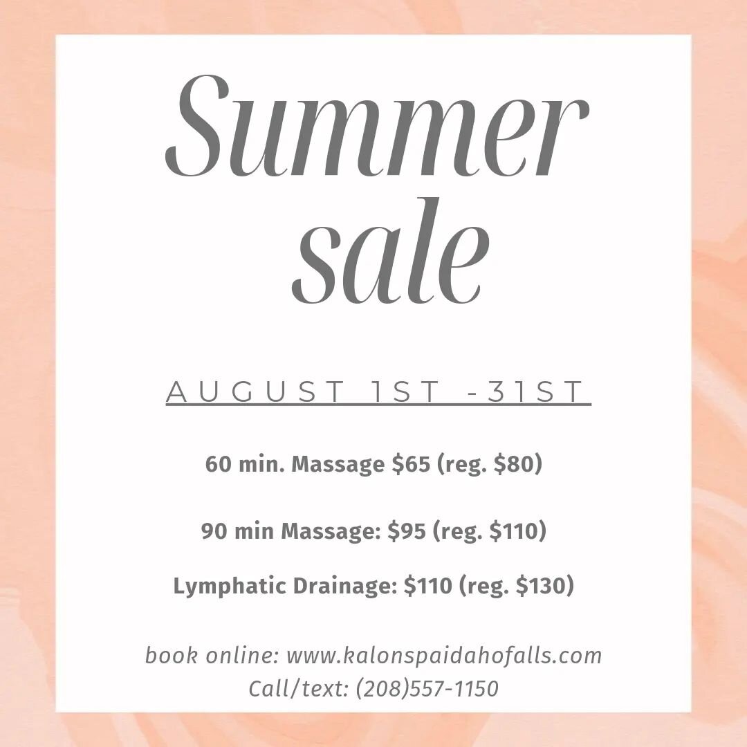 Don't miss our summer sale! Discount on all services for the month of August! Mention this post at service time for discount!💆🏼&zwj;♀️