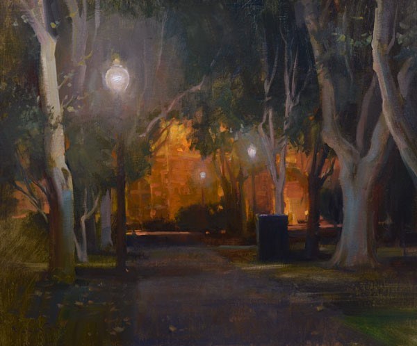 John P. Lasater "Pathway Through the Sycamores"