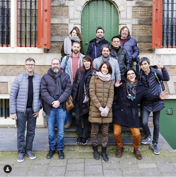 Royal Talens ambassadors in front of the Rembrandt House Museum