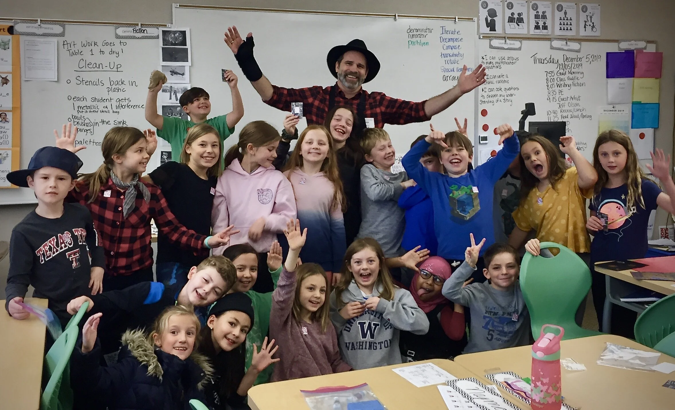 Royal Talens visits Genesse Elementary School