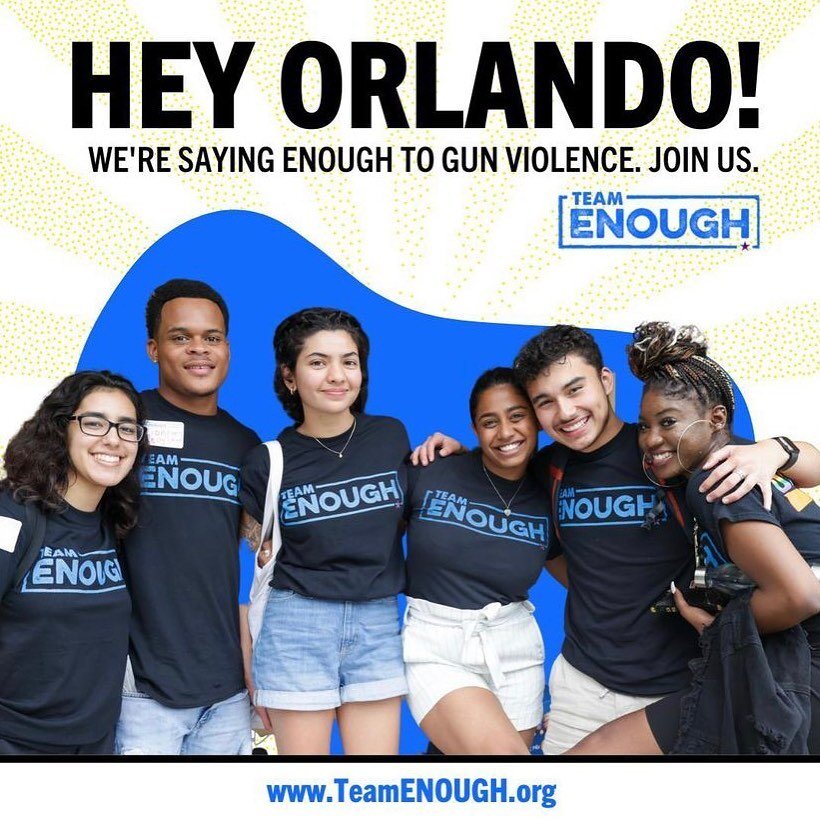 Orlando‼️

Even though the #ENOUGHinFL tour is over, we're not done building our movement!

If you're interested in helping us #EndGunViolence in Florida, apply to become a Team Enough chapter leader!

📲Send us a DM or email&nbsp;aeastmond@teamenoug