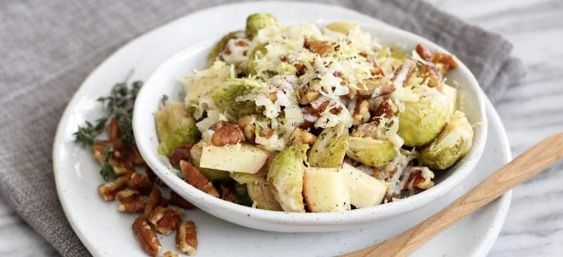 Apple Pecan Brussels Sprouts