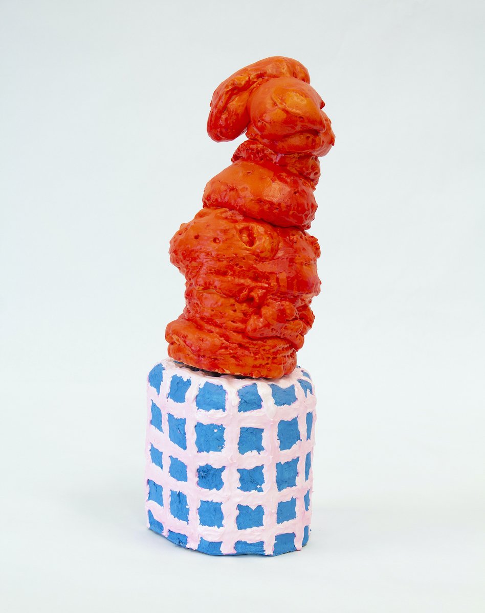  Matthew Russo,  Cherry , 2020, Paper-pulp, Foam, Acrylic, Wire, Approx. 22 x 8 x 9 inches 