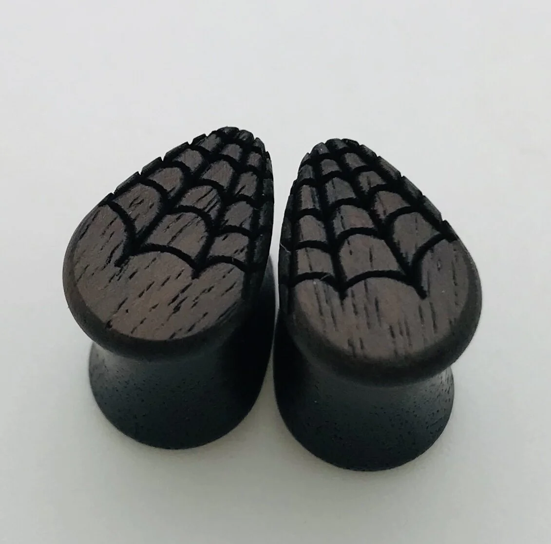 Candy Corn & Web Double Sided Wood Plugs — Halo Precision Piercing ...