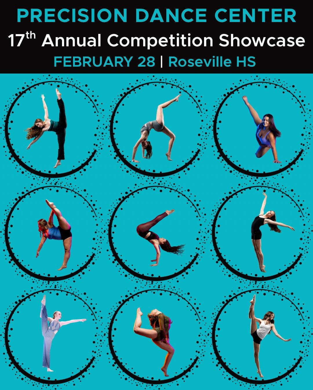 🌟Our Competition Showcase is just 3️⃣days away!🌟

Join us on Saturday, February 28th at Roseville High School and watch all of our competition teams, solos, and duos. 

🌟4pm - Solo Showcase
🌟6:30pm - Teams Showcase

This event is a fantastic oppo