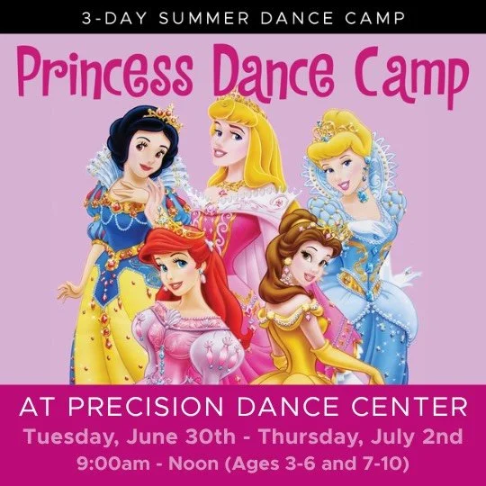 ☀ Visit our website TODAY to register for our exciting camps listed below.  They are sure to sell out very quickly!

☀️3-Day Summer Camps ($150
 ▪️Princess Dance Camp 👑 - June 30th-July 2nd
 ▪️Zootopia Dance Camp 🐯- July 7-9th
 ▪️K-POP Dance Party 