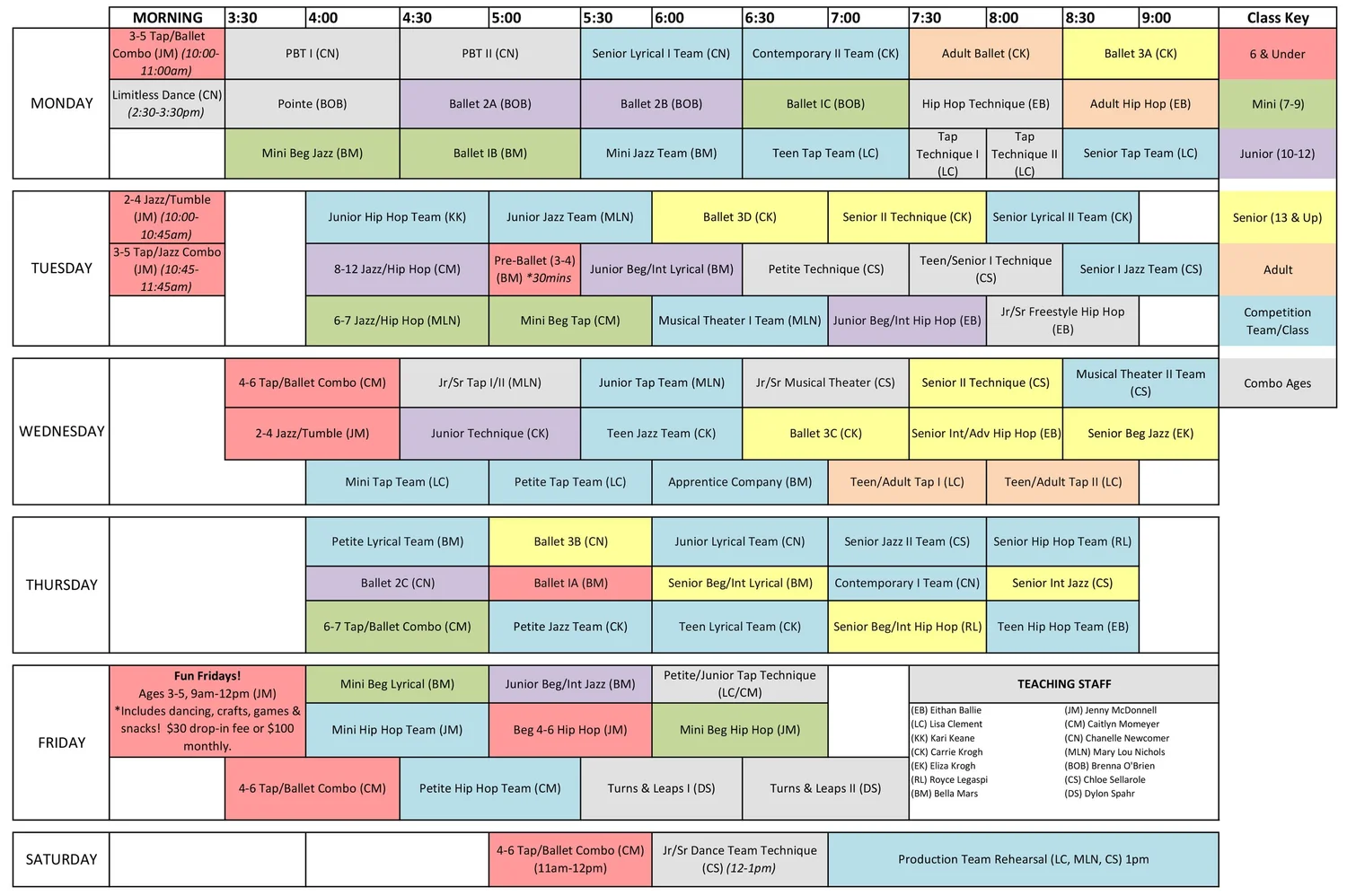 Precision Dance Center Classes — Precision Dance Center