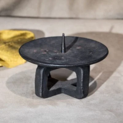 Cast Iron Pillar Candleholder