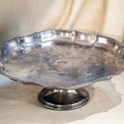 Silverplate Patina Cake Stand