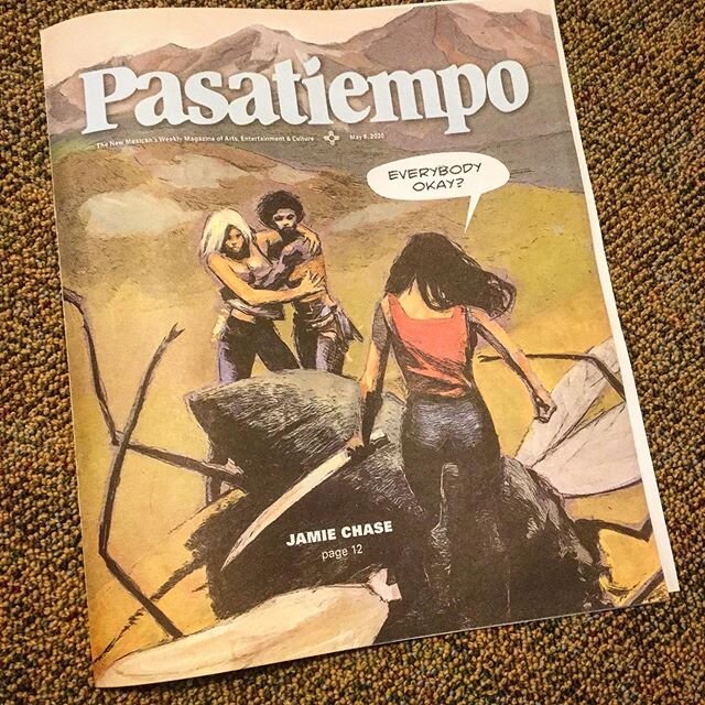 Our own Jamie Chase gets cover and article in today&rsquo;s Pasatiempo! His new &lsquo;AfterMyth&rsquo; project is an end-of-the-world mashup of favorite themes. Old school graphic novel adventure art at its best!
#action #adventure #originalstory #g