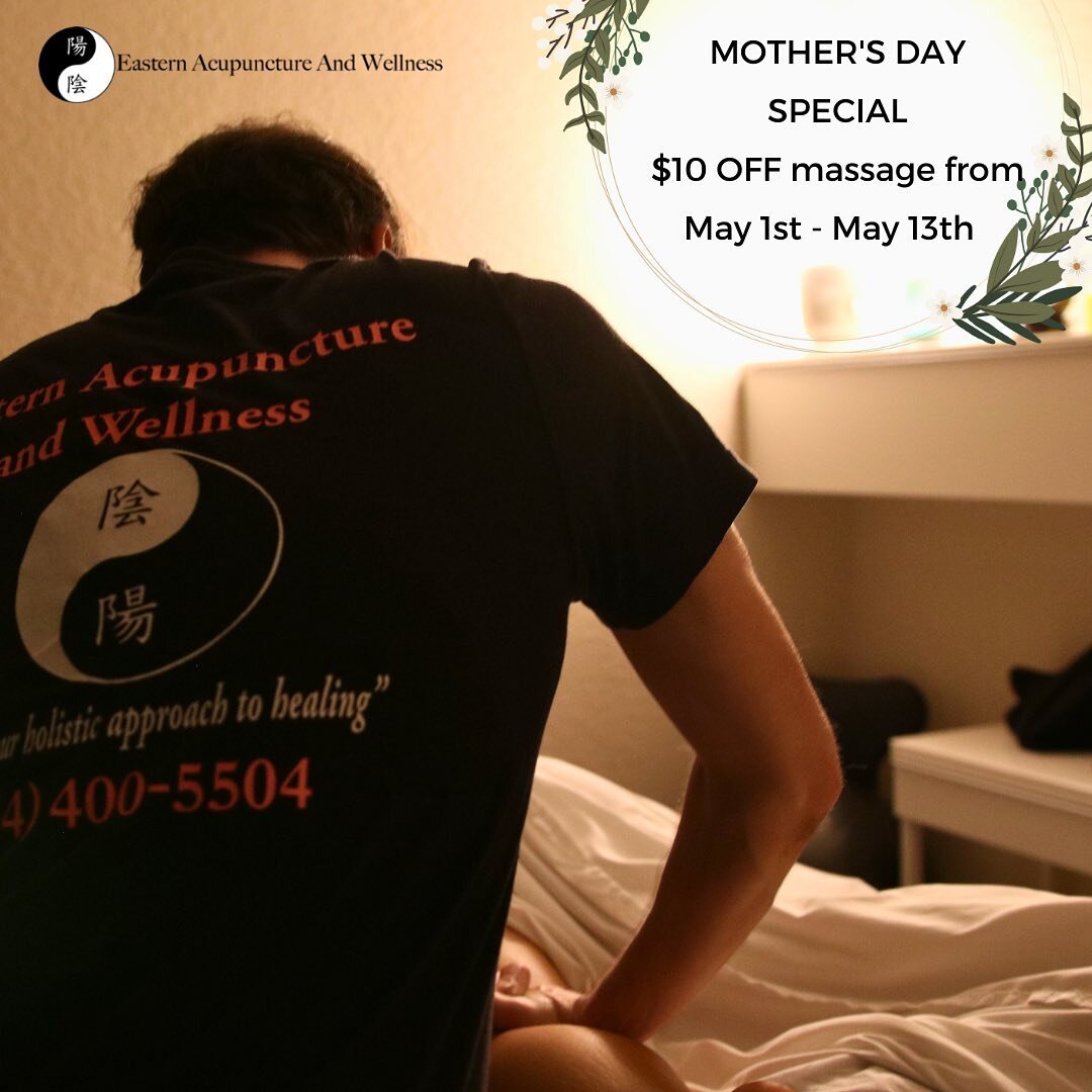 Here is your last chance, give your mother the gift of wellness. $10 off 50 or 80 minute massages. 🌺⁣

Massages are great to reduce pain, anxiety, increase relaxation, promote better sleep and much more&hellip; 💆&zwj;♀️ 
⁣
What better way to apprec