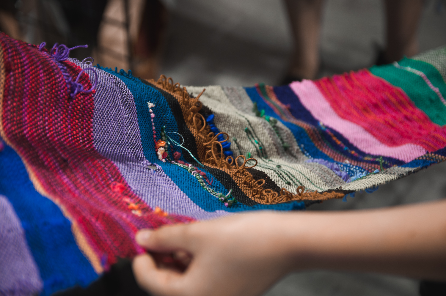 Weaving at Wimberley Valley SAORI booth