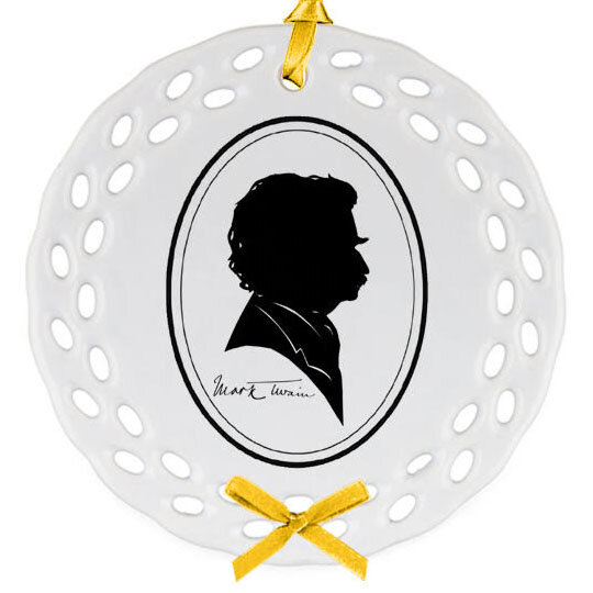 Mark Twain Silhouette Ornament