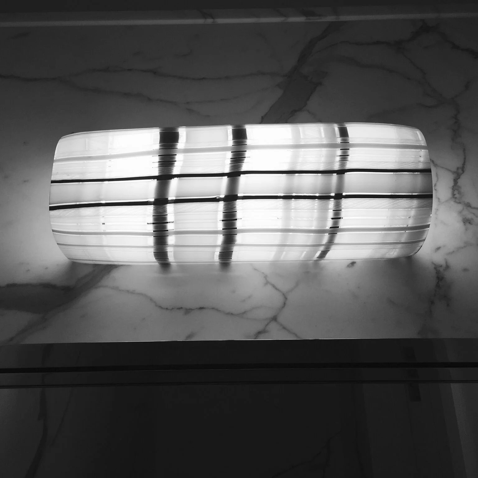 Black and White Plaid Sconce