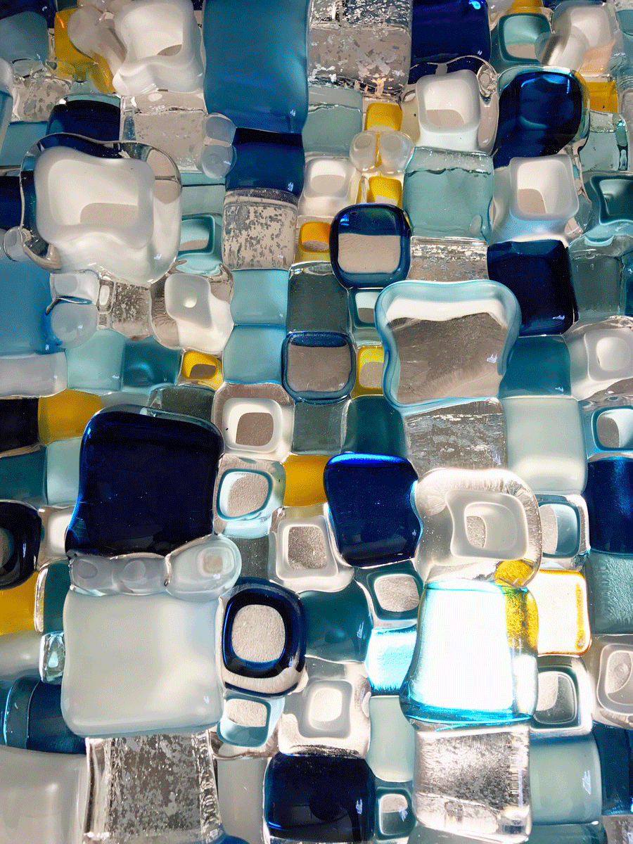 Blue Murrinni Rectangle Surface Mount Detail