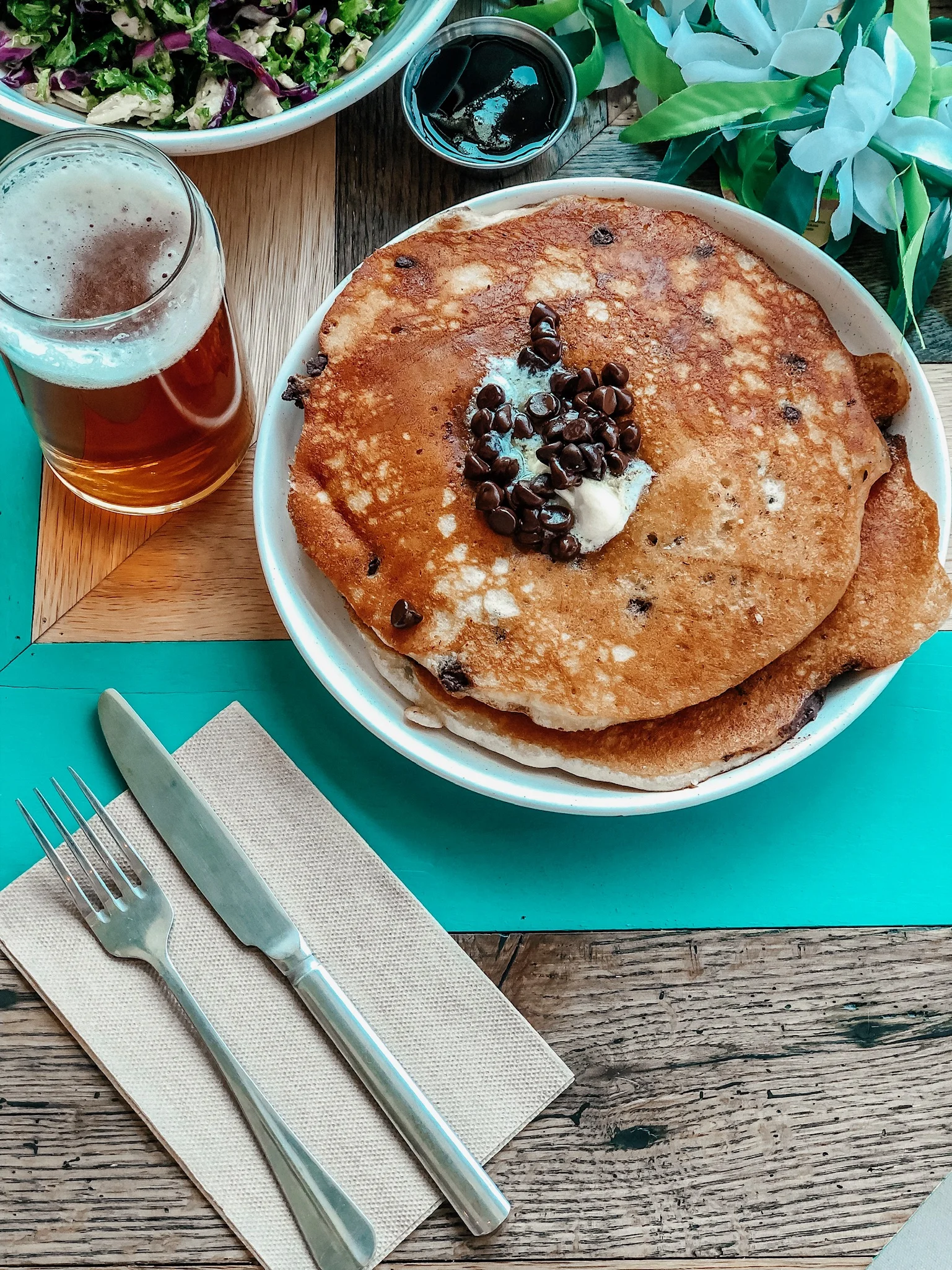 Brekkie Shack Chocolate Chip Pancakes.JPG