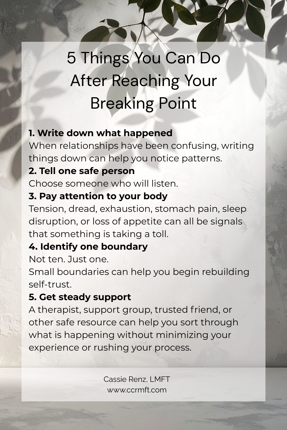 5 Things You Can Do After Reaching Your Breaking Point