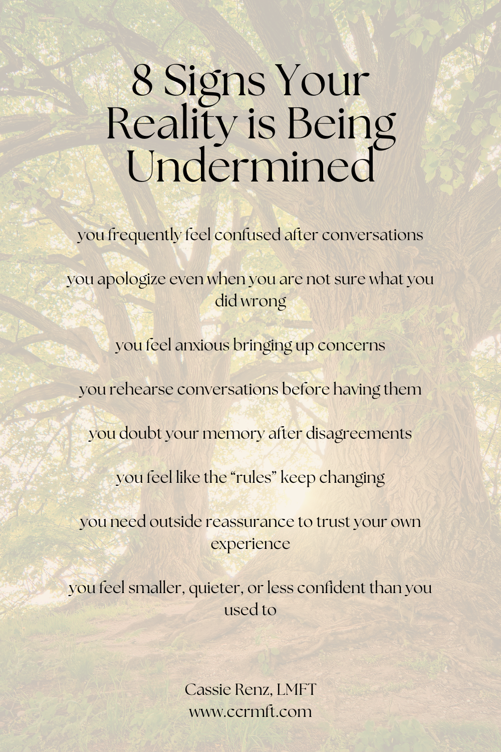 8 Signs Your Reality is Being Undermined