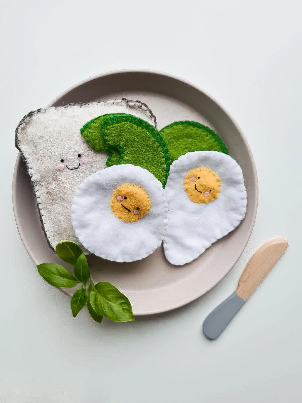 felt food series: breakfast sunny side up