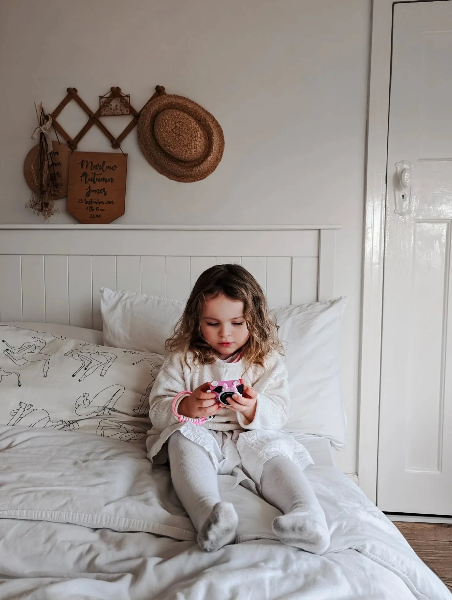 I made her - and wow it makes me so proud. 
She's my fierce lil firecracker who is secretly soft on the inside. 
We have to barter to brush her hair, but I really do love the w-i-l-d look she has going on, so often we let it slide. 
I wouldn't change