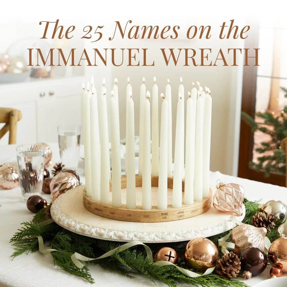 The 25 Names on the Immanuel Wreath 
