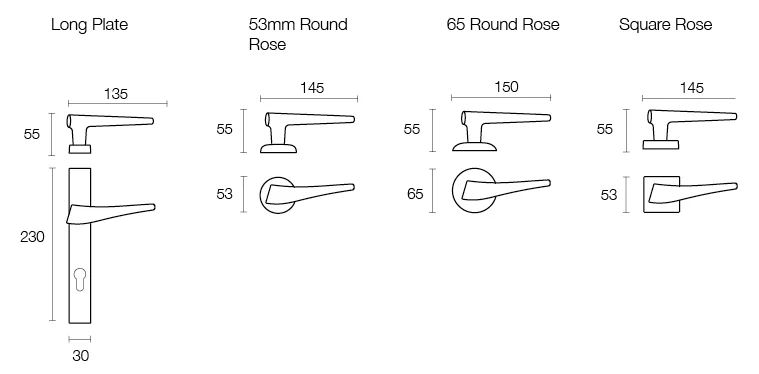 Dimensional Drawing Drift Lever