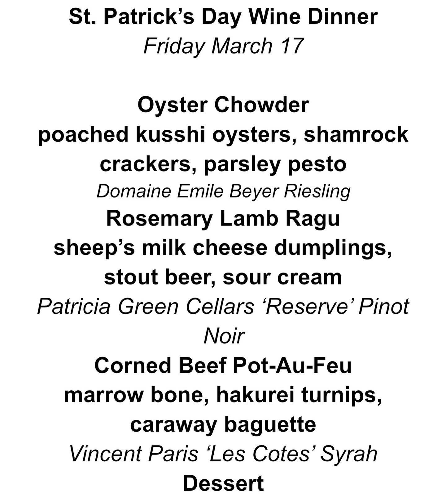 ☘️St Pats Day is just around the corner! Join us for a special 4 course dinner with wine pairing inspired by this celebration! 816-221-0785 or info@novelkc.com for reserve your spot!
$64 per person