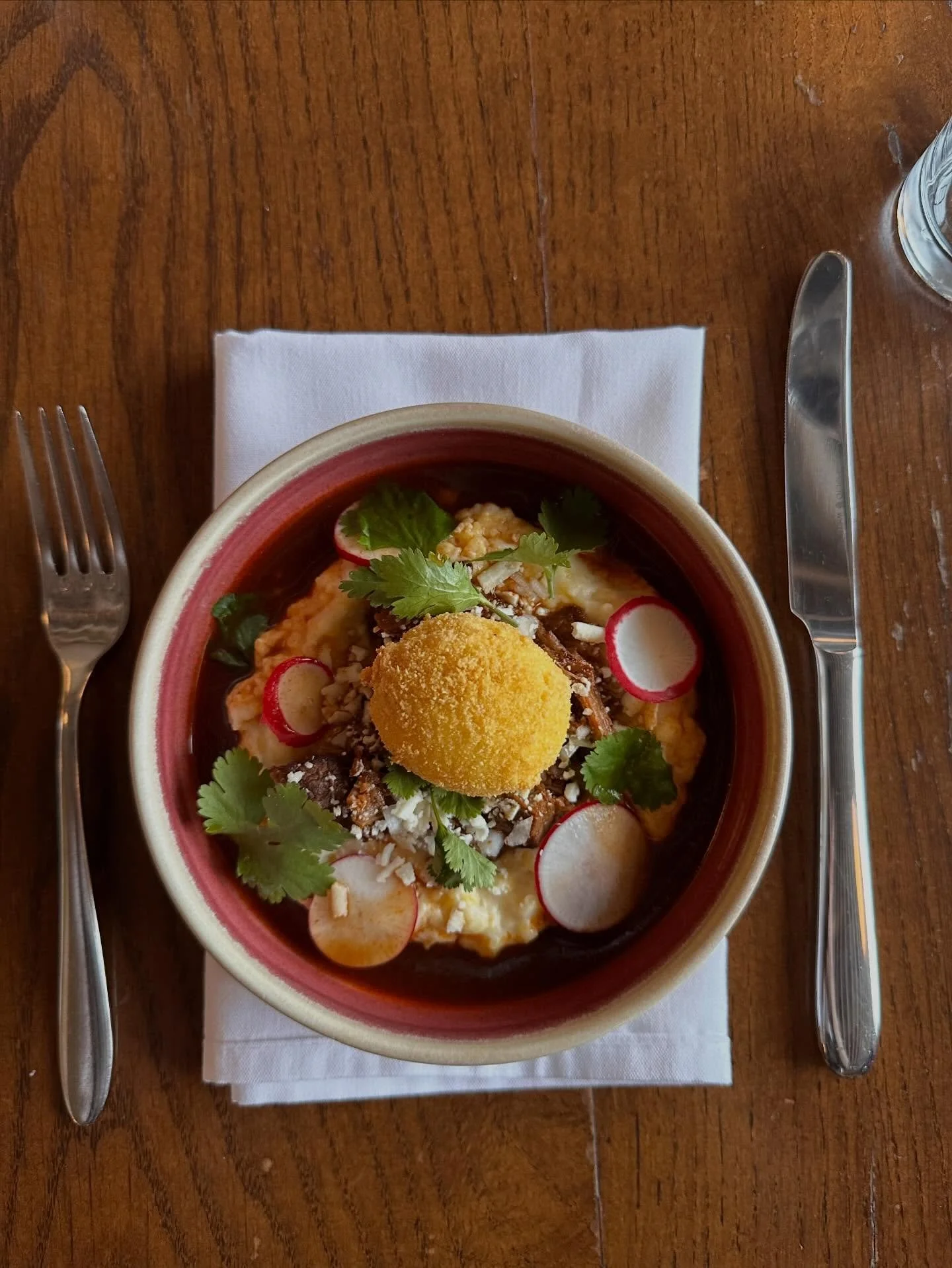 Our crispy egg has been a staple of the menu since we opened. It truly embodies the idea of novel cuisine, blending humble local ingredients and contemporary techniques together to create a dish that is greater than the sum of its parts. In this iter