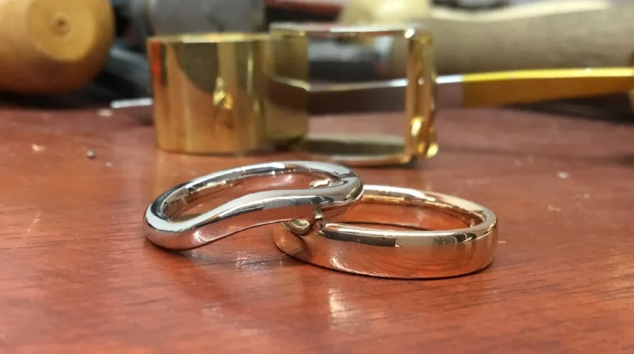 Wedding rings made from Fairmined gold