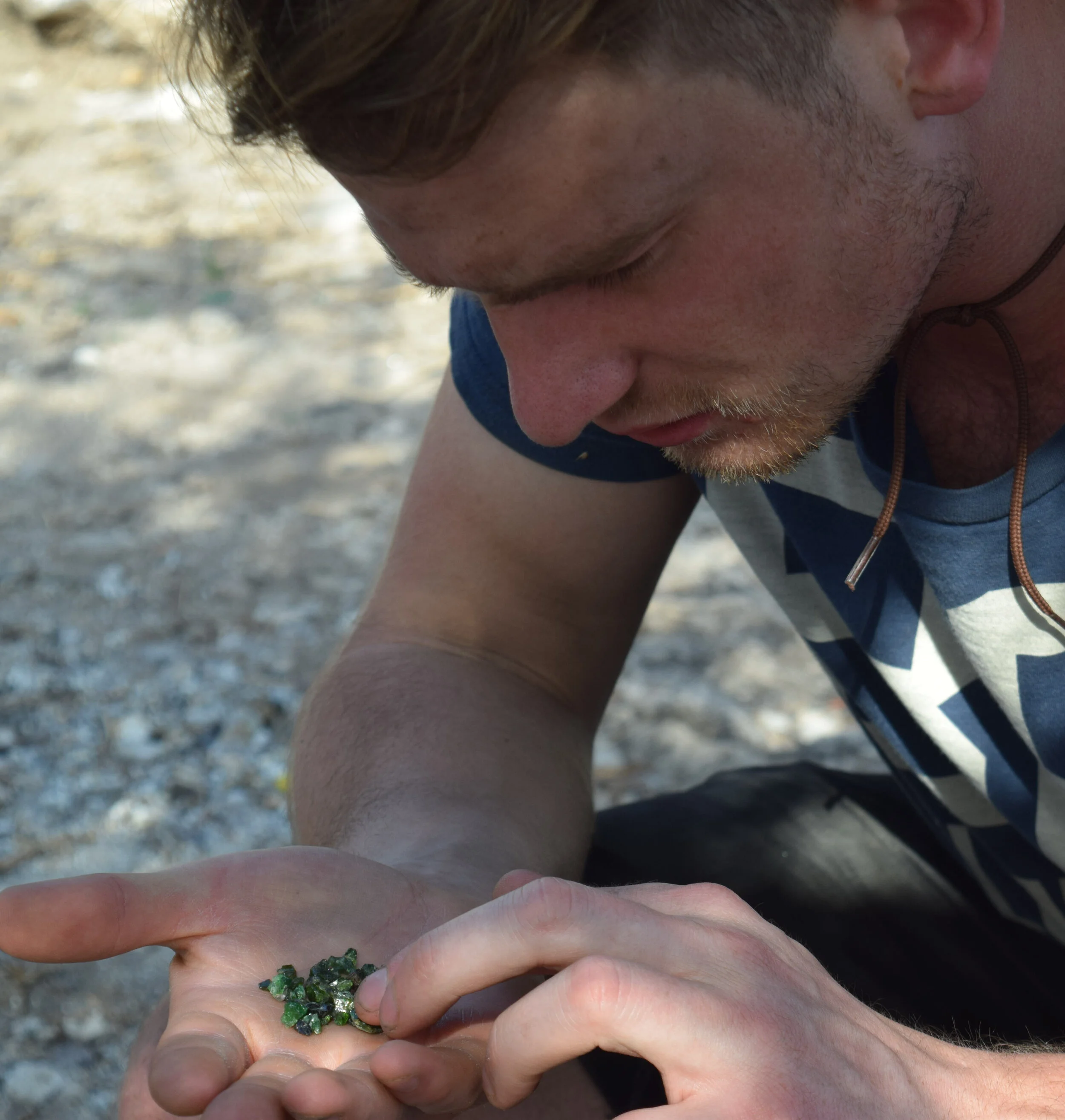 Looking at tsavorites at the mine.jpg