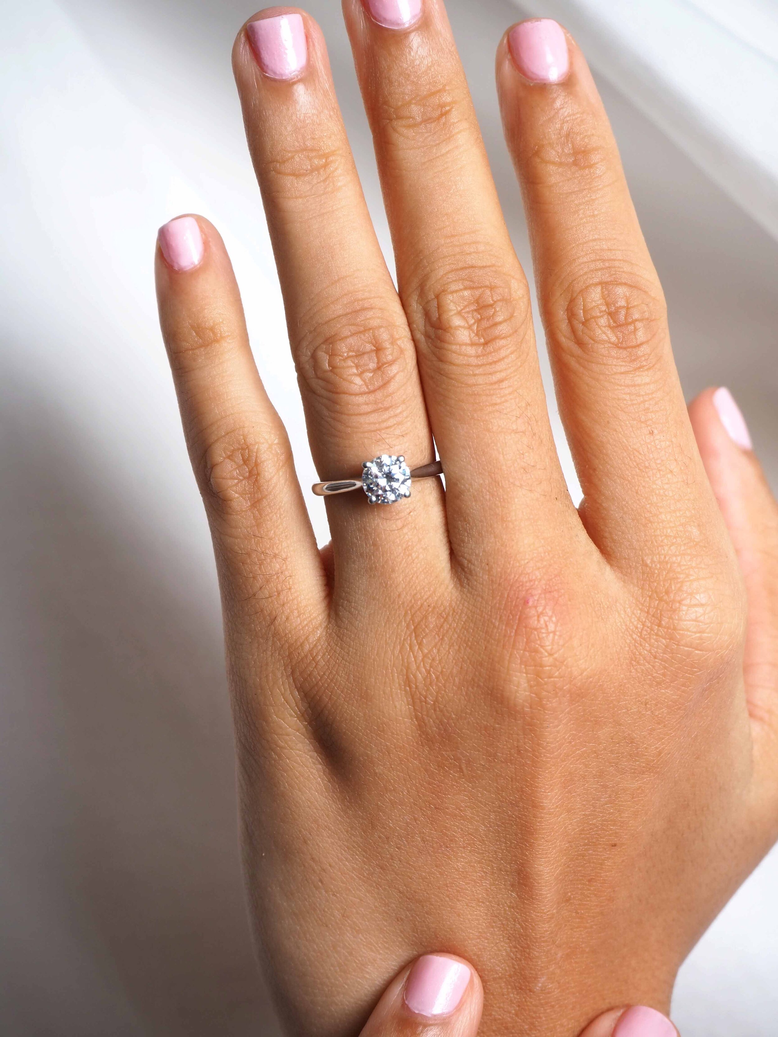Trysor Platinum 4 Claw Round Brilliant Diamond Solitaire Engagement Ring  (0.50ct) -