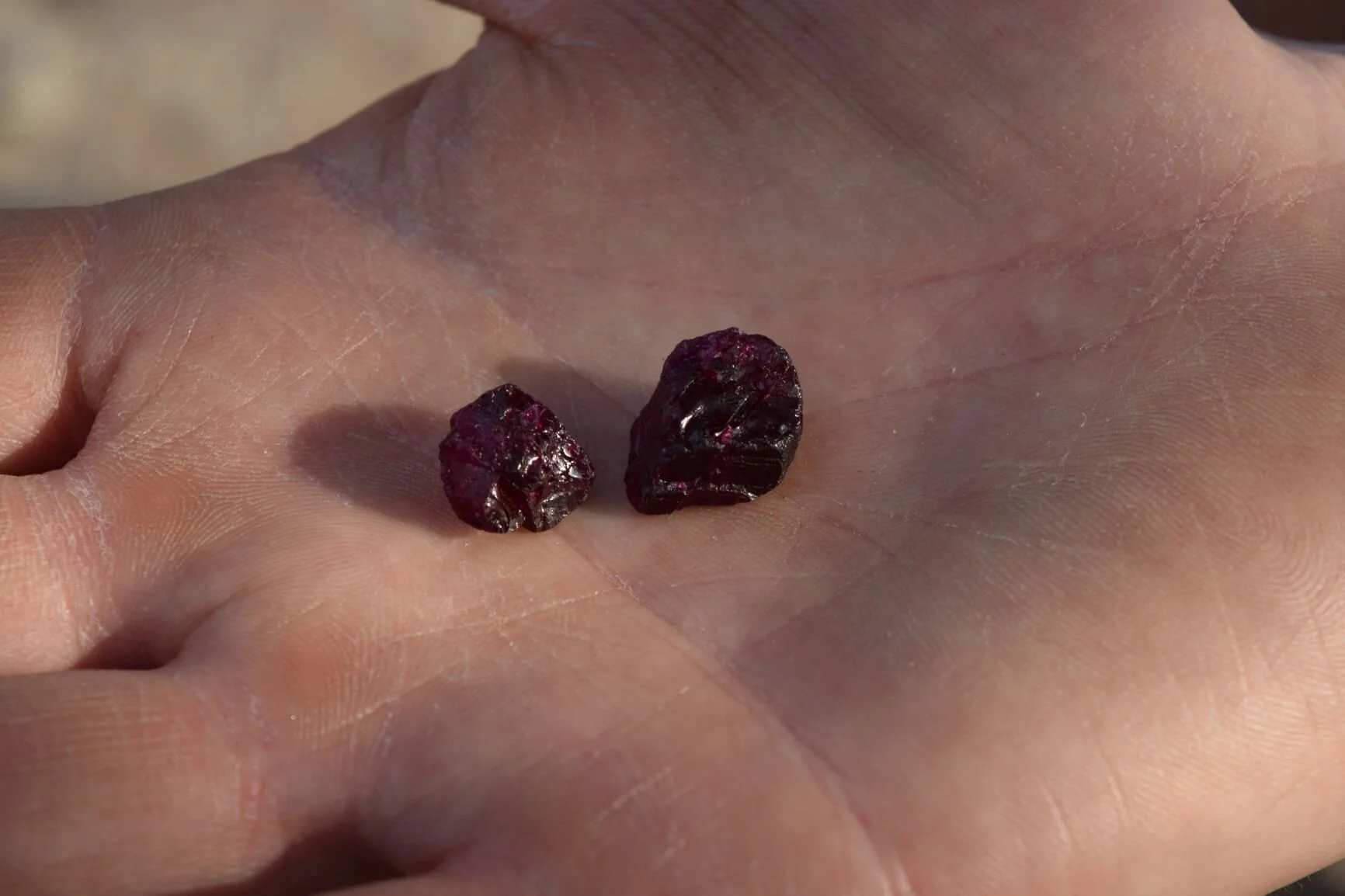 Rough rubies in Tanzania