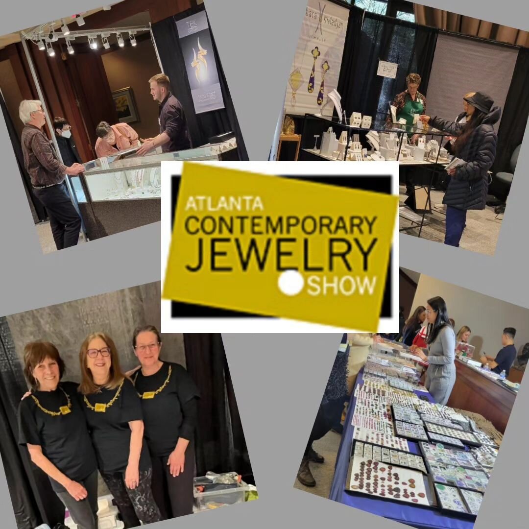 The gorgeous jewelry is all set up, and @giustigems has their mouthwatering gems available! Bring a friend this morning and take advantage of our Friends at 10 special...$8 each. For tickets and more information, go to atlantacontemporaryjewelryshow.