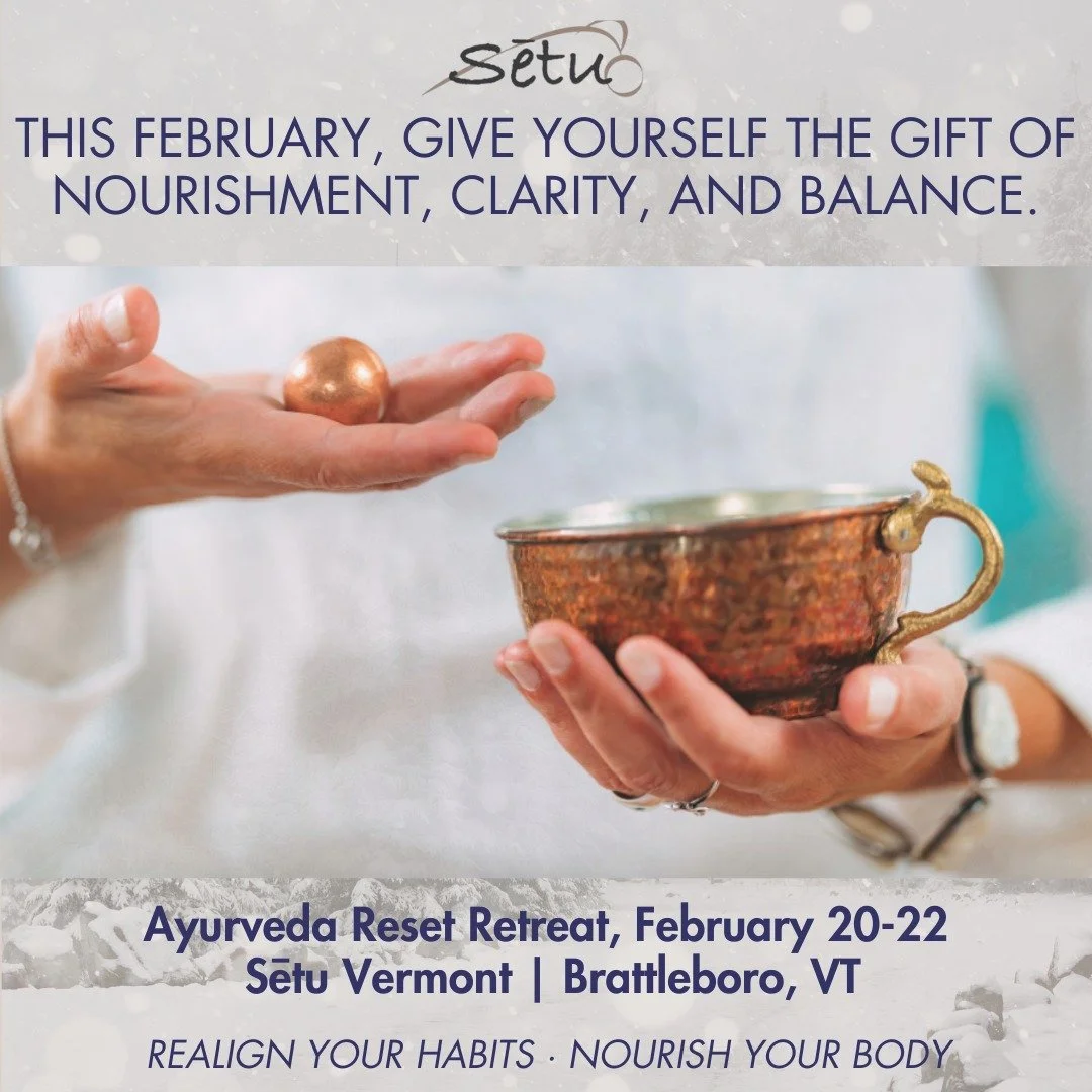 This February, step into a slower, more intentional rhythm.

Our Ayurveda Reset Retreat is designed to help you realign daily habits, nourish your body, and restore balance through gentle practices, mindful education, and supportive care. With nouris