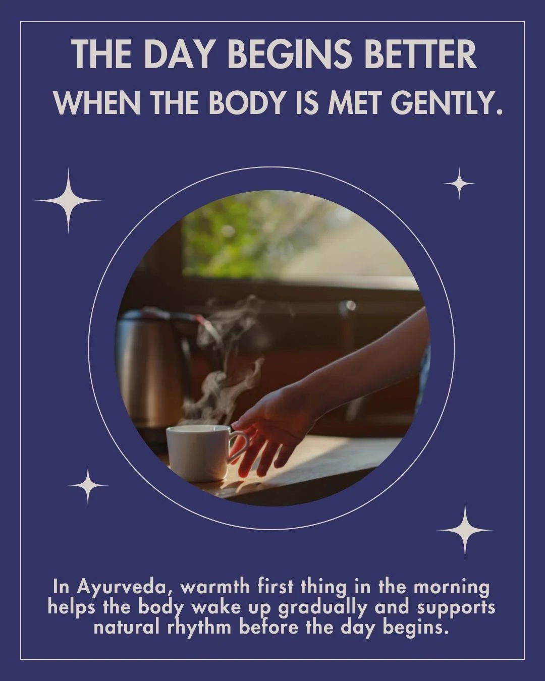 The way we begin the day sets the tone for everything that follows. Small moments of warmth and care help the body transition with more ease and steadiness.

This is the heart of Ayurveda and the way we teach and live it at Setu Vermont. Simple pract