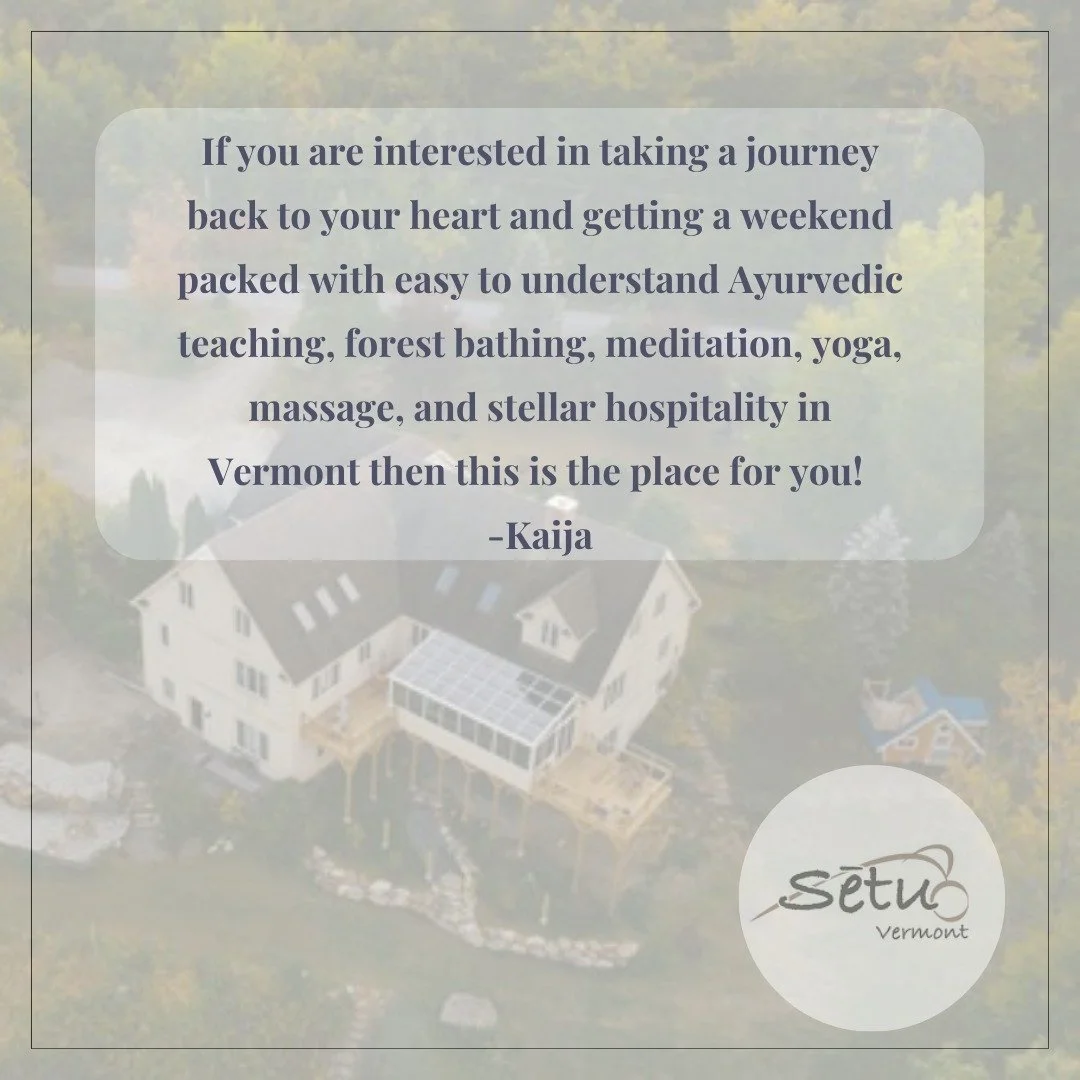 A weekend to slow down, reconnect, and return to what matters.

Our Ayurveda retreats are designed to be both grounding and practical, offering clear, accessible teachings alongside space to rest and reset.

Through meditation, yoga, time in nature, 