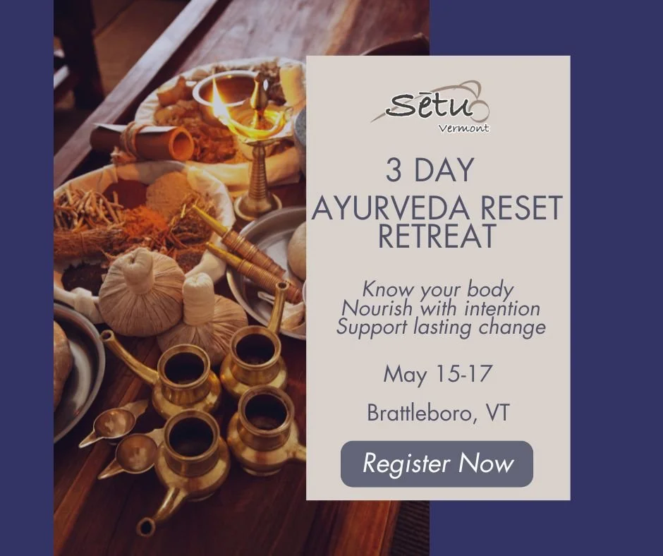 If your body has been asking for a reset, this is your chance to listen.

A few days to slow down, nourish, and come back to balance.

Join us in Vermont for our 3-day Ayurveda Reset Retreat
May 15&ndash;17 | Brattleboro, VT

Register here:
https://s