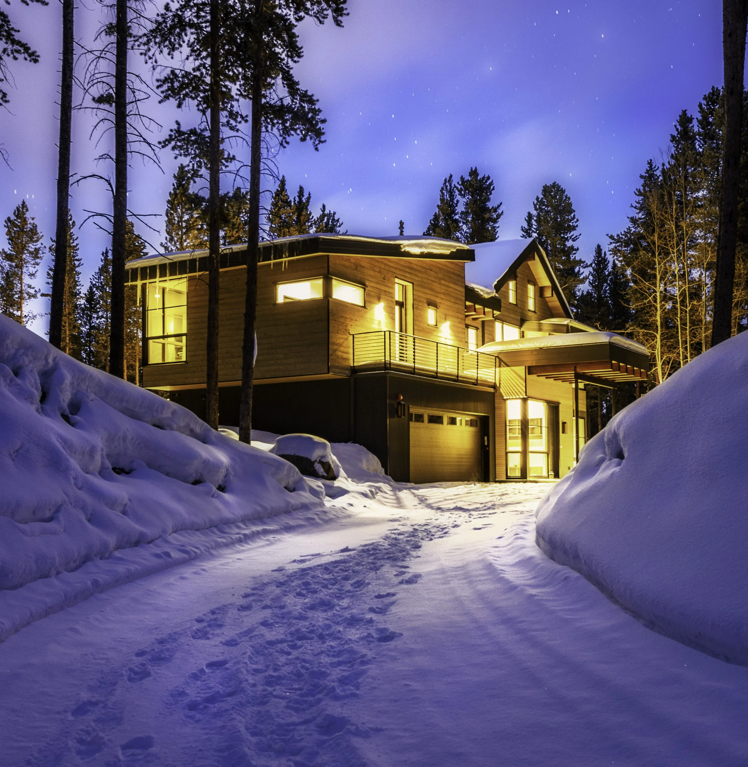 Blue Flag Front Exterior Blue Hour Stars 2.jpg