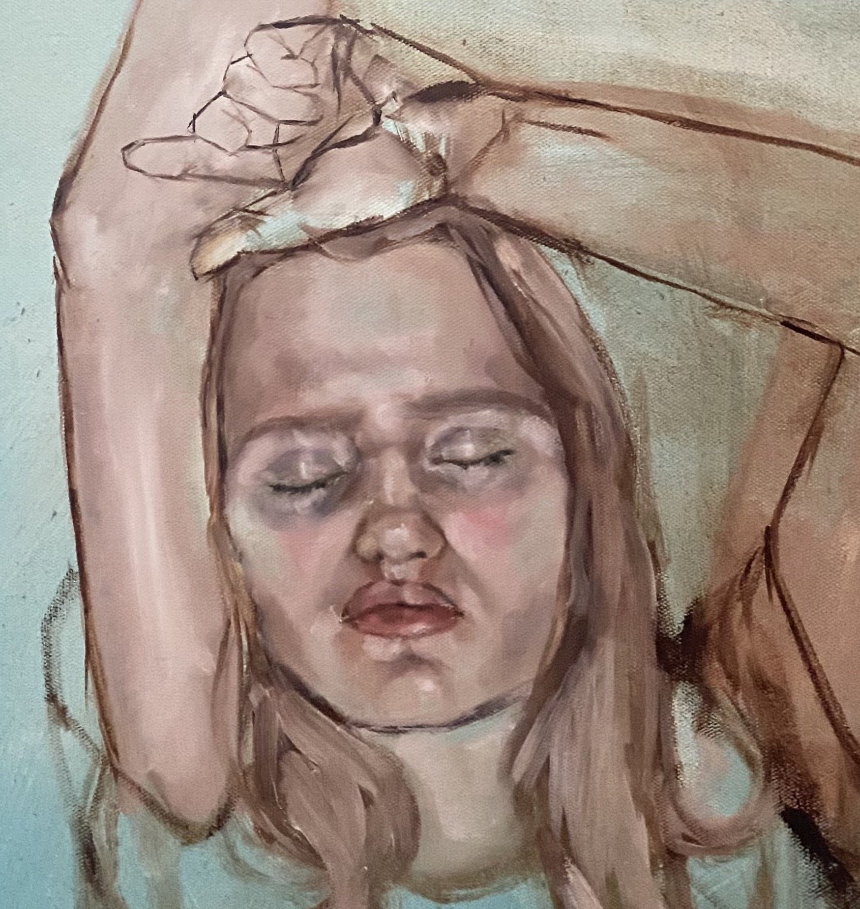 Self Portrait 18" x 30" Oil on Canvas